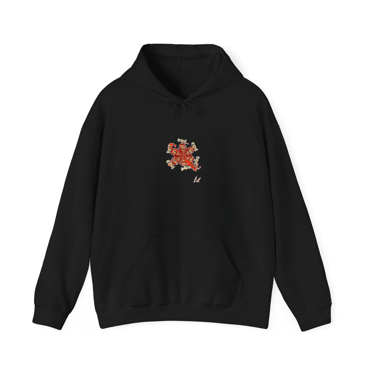 Felpa con cappuccio – Cavaliere rosso vintage, stampa sul petto