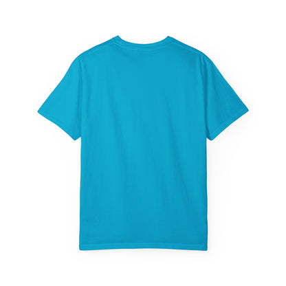 T-shirt Urban – Grafica blu e arancio