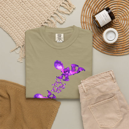 T-shirt Fantasy – Grafica viola