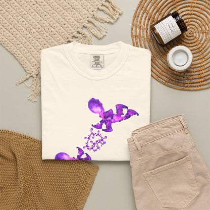 T-shirt Fantasy – Grafica viola