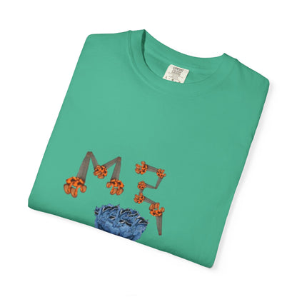 T-shirt Urban – Grafica blu e arancio