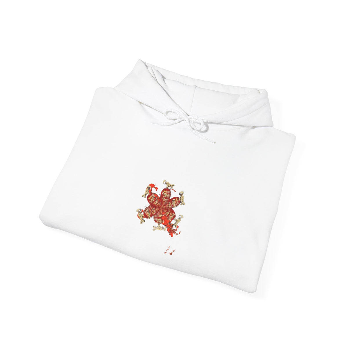 Felpa con cappuccio – Cavaliere rosso vintage, stampa sul petto