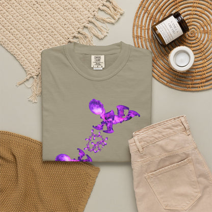 T-shirt Fantasy – Grafica viola