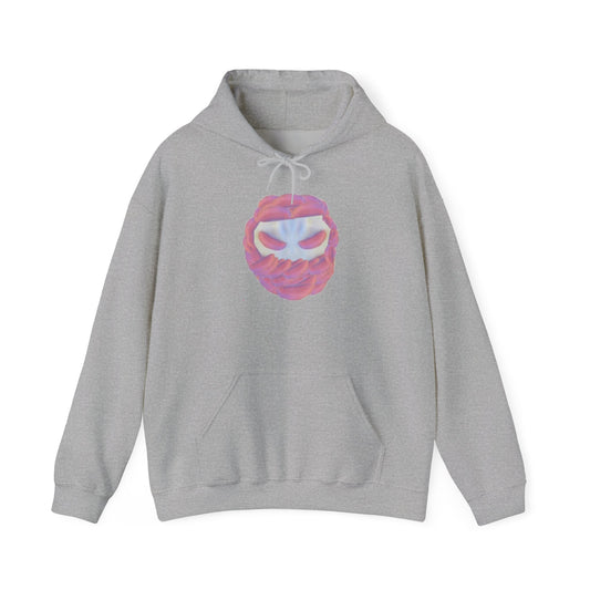 Felpa Skull Cloud – Teschio rosa con cappuccio