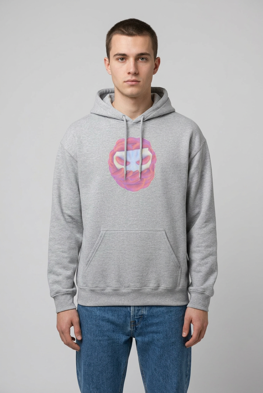 Skull Cloud Hoodie – Pink skull hooded sweatshirt