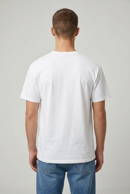T-shirt Fantasy – Stampa viola su bianco
